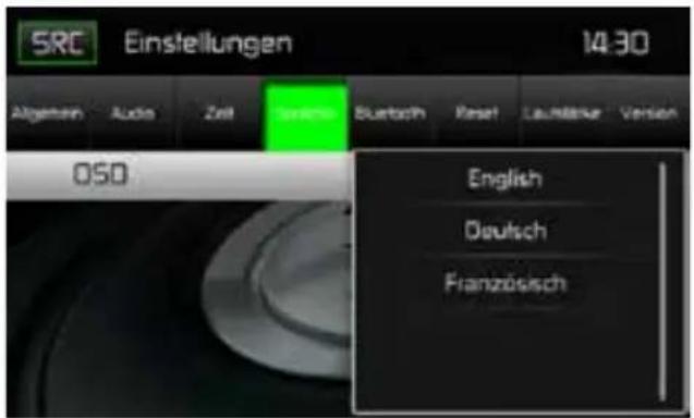 MAC AUDIO 520 DAB - Untermenü SPRACHE - 1