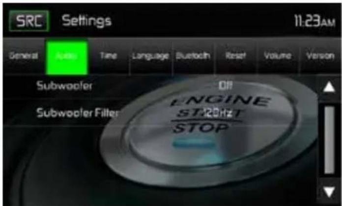 MAC AUDIO 520 DAB - Audio Sub-menu features - 1