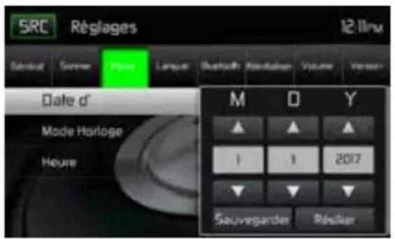 MAC AUDIO 520 DAB - Fonctions du sous-menu HORLOGE - 2