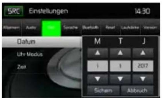 MAC AUDIO 520 DAB - Untermenü ZEIT - 2