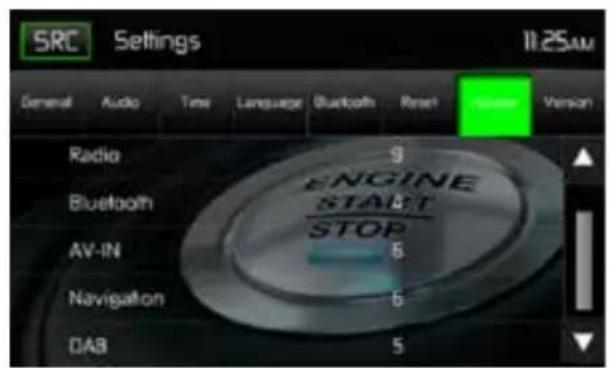 MAC AUDIO 520 DAB - VOLUME Sub-menu features - 2