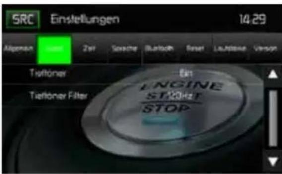 MAC AUDIO 520 DAB - Untermenü AUDIO - 1
