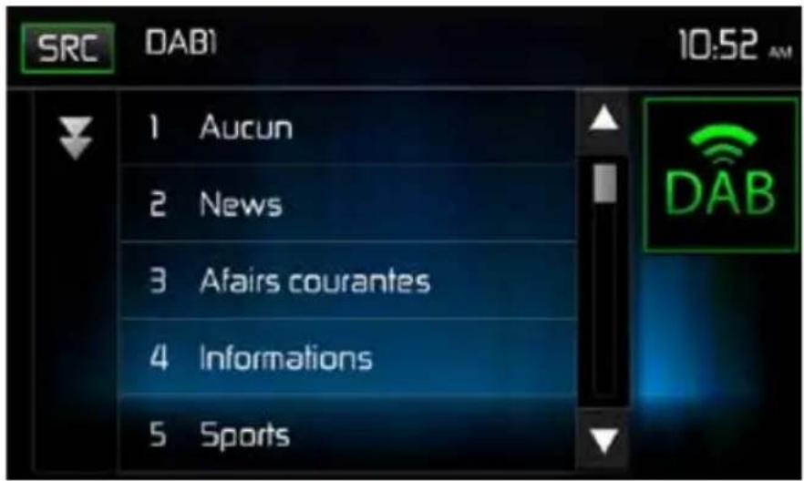 MAC AUDIO 520 DAB - RECHERCHE DE STATIONS DE RADIO PAR TYPE DE PROGRAMME - 2