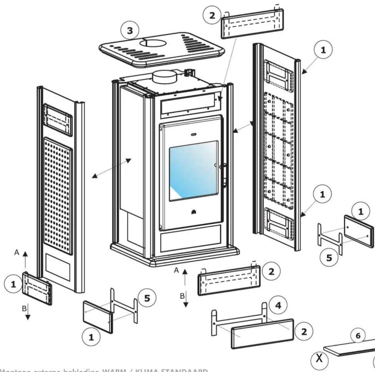 EDILKAMIN Warm - Installatie thermokachel met gesloten expansievat: - 1