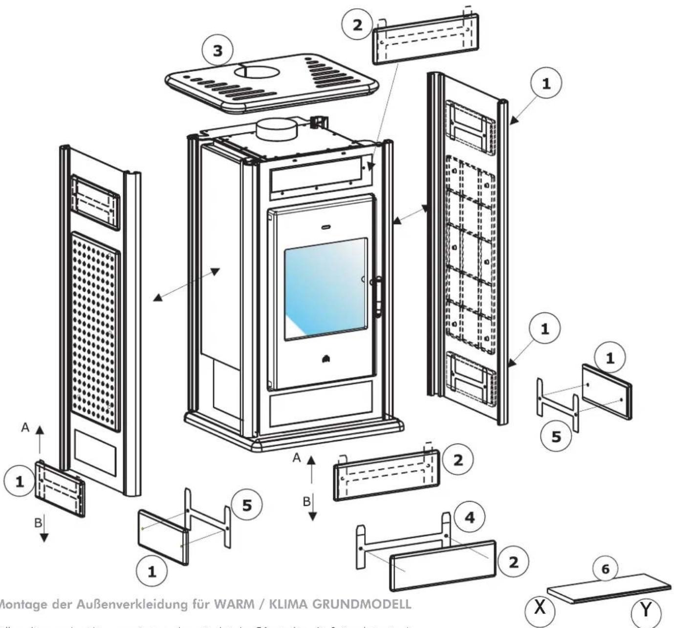 EDILKAMIN Warm - Installation des Kaminofens mit geschlossenem Ausdehnungsgefäß: - 1