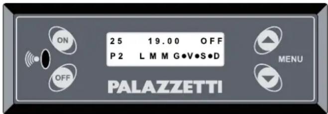 Palazzetti Ecofire Michela - La ligne supérieure du menu affiche 3 paramètres (Fig.10.1): - 2