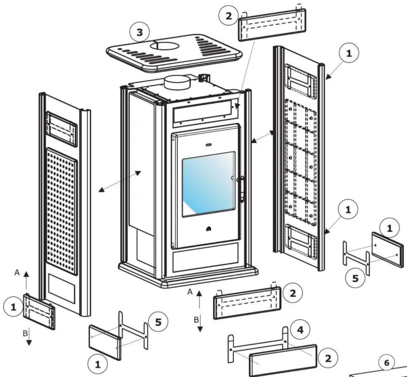 EDILKAMIN Klima - Installation des Kaminofens mit geschlossen Ausdehnungsgefä: - 1