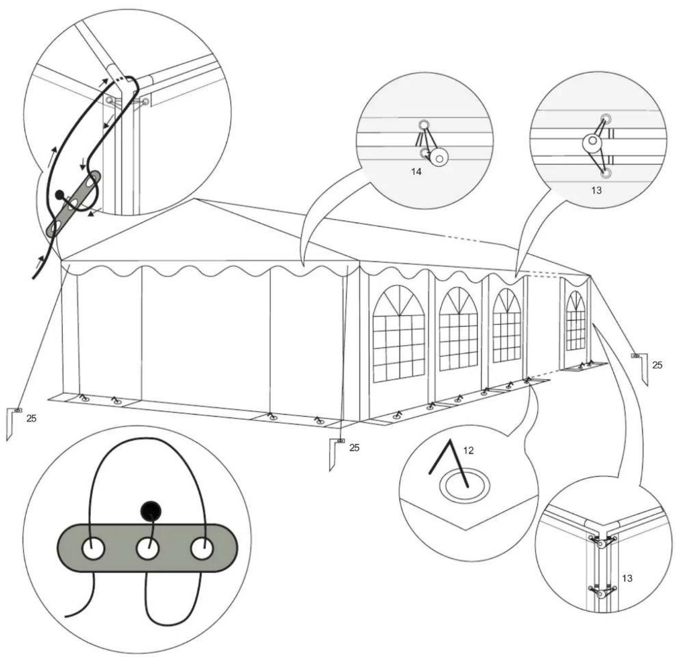 Profizelt24 4 m series premium 2 60m - Garantie und Kundendienst - 19