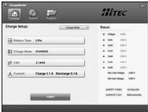 Hitec X1 Pro - Logiciel Charge Master - 1