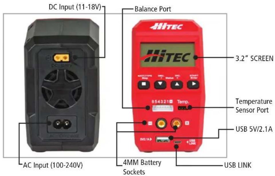 Hitec X1 Red - Charger Layout - 2