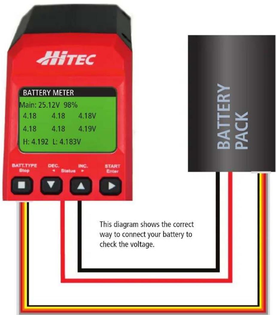 Hitec X1 Red - Battery Meter - 2