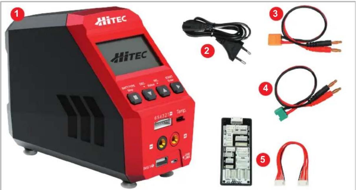 Hitec X1 Red - Charger Layout - 1