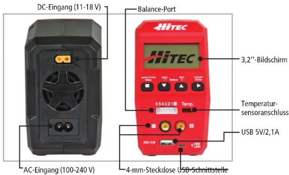 Hitec X1 Red - Aufbau des Ladegeräts - 2