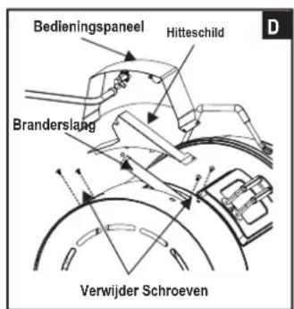 CHAR BROIL Big Easy - UITERST BELANGRIJK: Branderslang moeten klepopening opnieuw inschakelen. Zie illustratie, zie afbeelding F. - 4