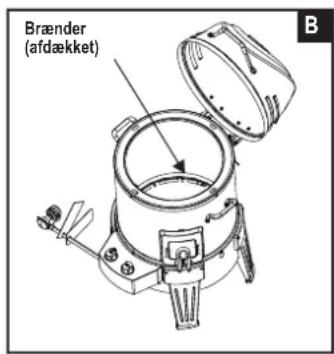 CHAR BROIL Big Easy - VIGTIGT! Brænderrøret skal sættes på plads over ventilåbningen. Se illustration F. - 2