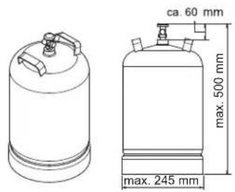 Rösle BBQ Station Videro G3 - Maximum size of gas cylinder - 1