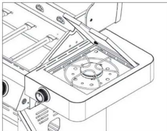 Rösle BBQ Station Videro G3 - Brûleur l'atéral avec plaque de cuisson à gaz (équipement en option) - 1