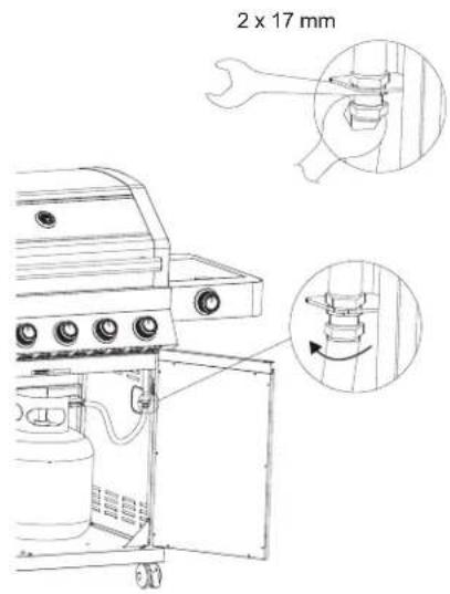 Rösle BBQ Station Videro G3 - A) Fissare il raccordo del tubo flessibile per Germania, Austria, Svizzera - 1