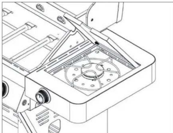 Rösle BBQ Station Videro G3 - Zijbrander met gaskookzone (optionele utrusting) - 1