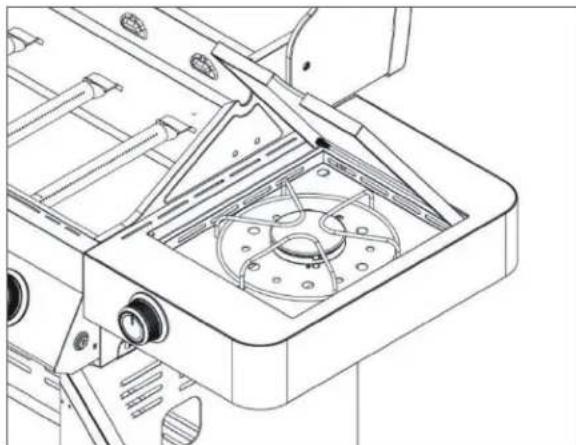 Rösle BBQ Station Videro G3 - Seitenbrenner mit Gaskochfeld (optionale Ausstattung) - 1