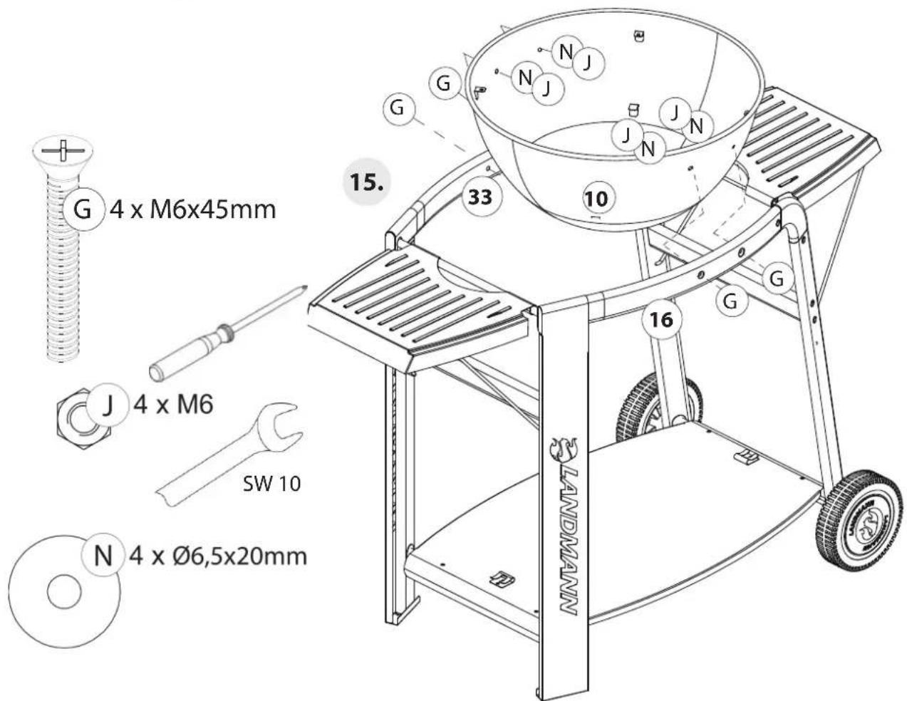LANDMANN Black Pearl Select - Ympäristön huomioon ottaminen ja grillin havittäminen - 19