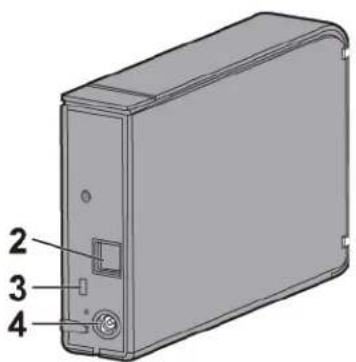 BUFFALO DriveStation Velocity - Voyants et connexions - 2
