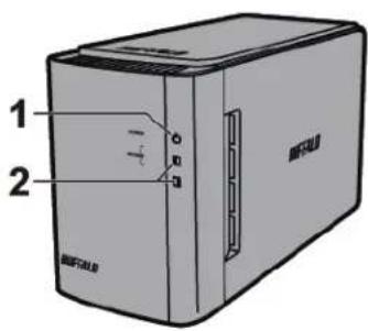 BUFFALO DriveStation Velocity - LED指示燈和連接 - 1