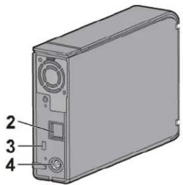 BUFFALO DriveStation Velocity - LED-Anzeigen und Anschlüsse - 2