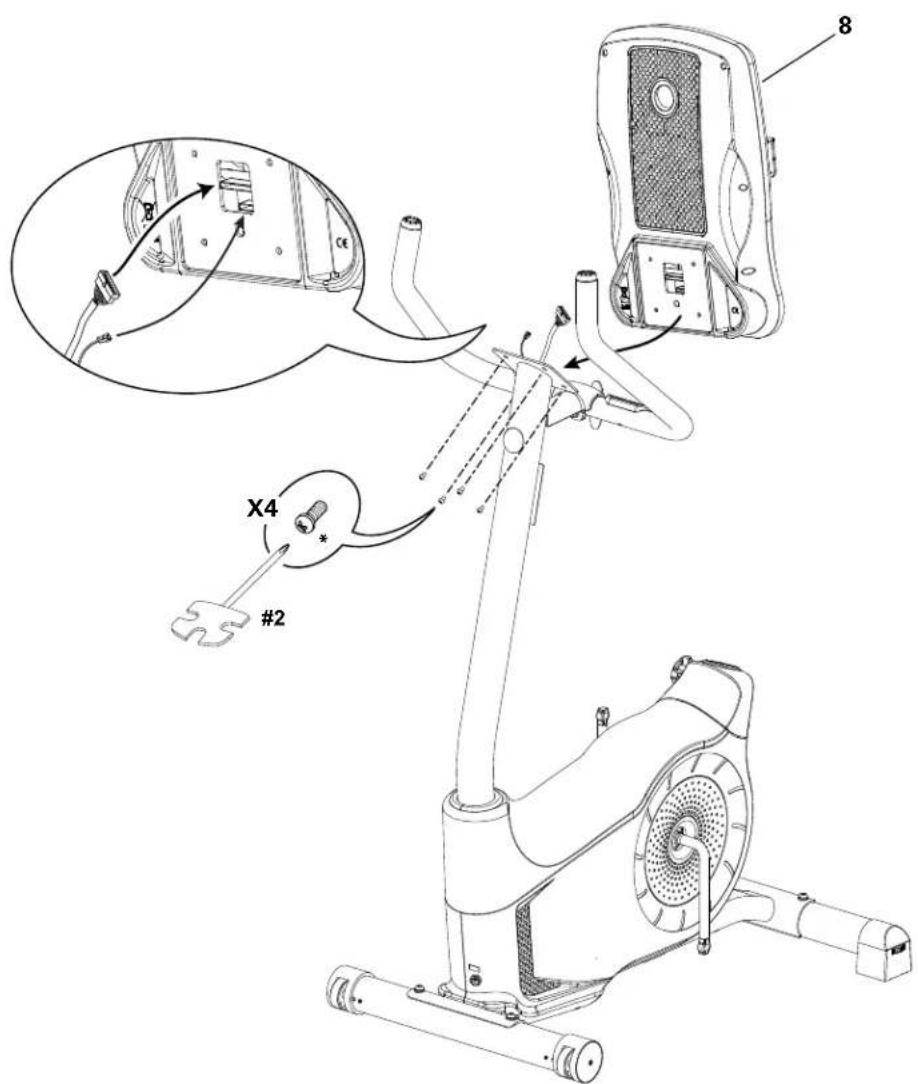Schwinn 130i - Installes la console sur le tube - 2