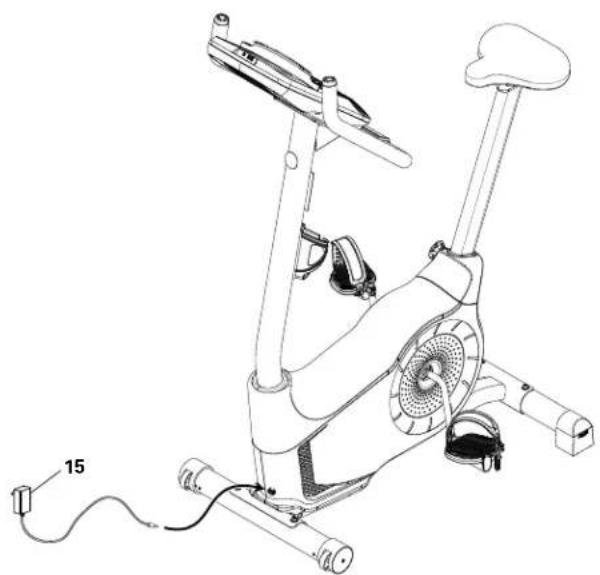 Schwinn 130i - Connectez l'adaptateur CA - 1