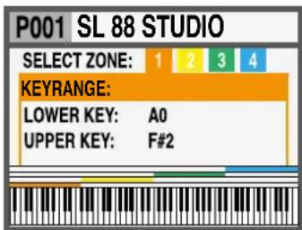 Studiologic SL73 Studio - Zoneneinstellung (Zone Edit) - 1