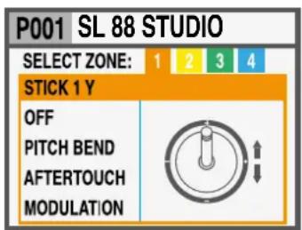 Studiologic SL73 Studio - How to program the sticks - 1