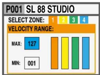 Studiologic SL73 Studio - Zoneneinstellung (Zone Edit) - 2
