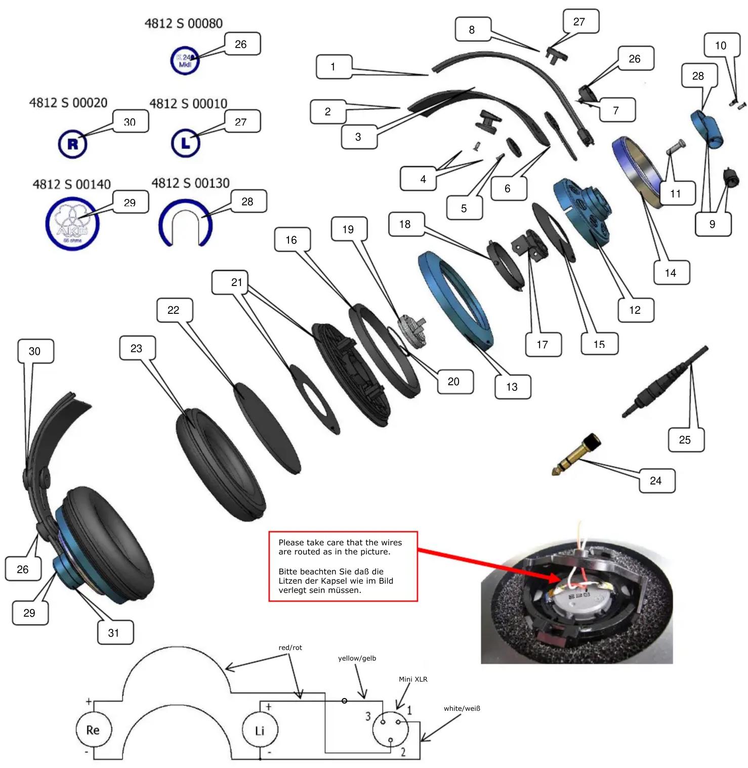 AKG K240 MKII - SERVICE MANUAL / # 2058(Z)X00190 / 06/17 - 1