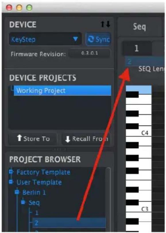 Arturia Keystep - Glisser/déposer sur un onglet - 1