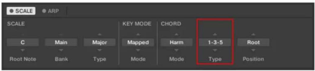 NATIVE INSTRUMENTS Komplete Kontrol S88 MK2 - Paramètre CHORD : Type - 1