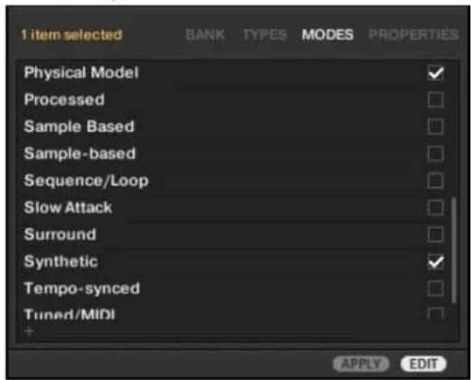 NATIVE INSTRUMENTS Komplete Kontrol S88 MK2 - Modifier les tags et les propriétés des fichiers de Preset personnels - 7