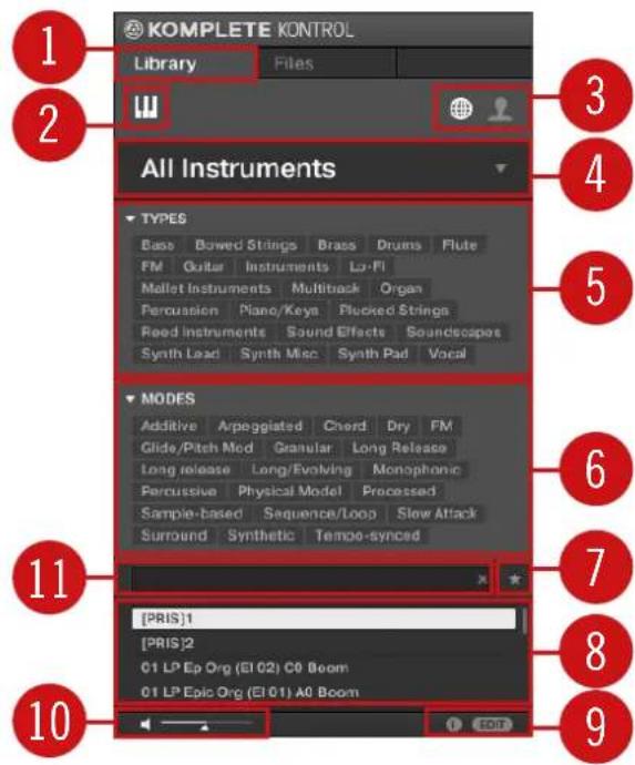 NATIVE INSTRUMENTS Komplete Kontrol S88 MK2 - Panneau Library - 1