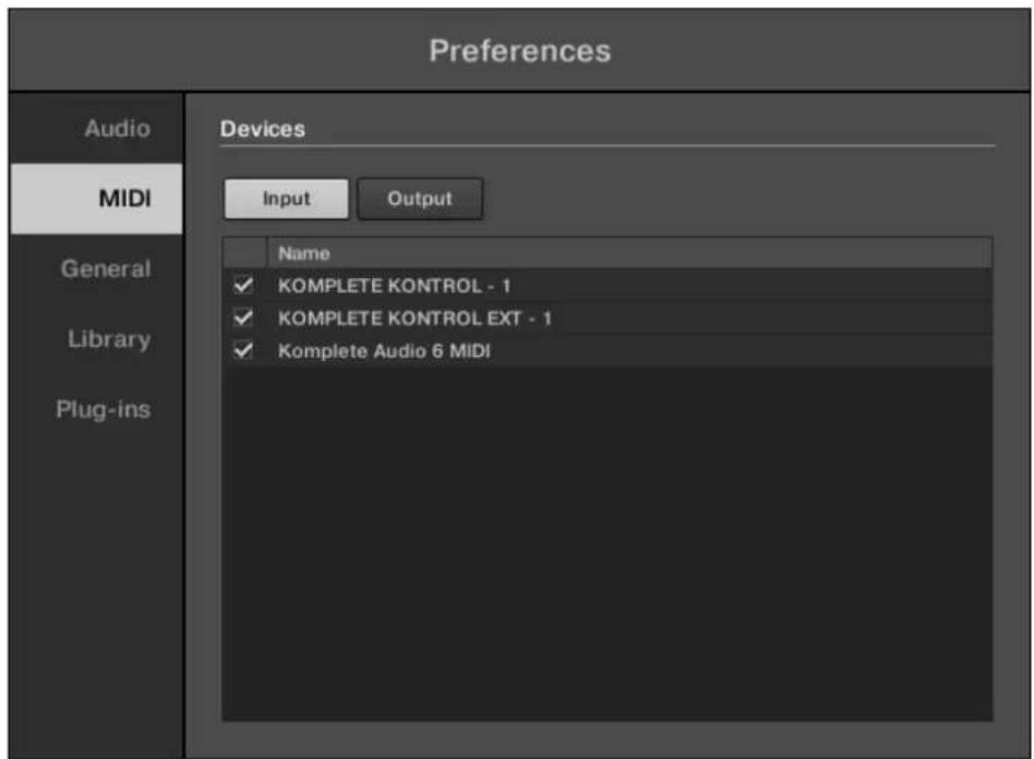 NATIVE INSTRUMENTS Komplete Kontrol S88 MK2 - Preferences - page MIDI - 2
