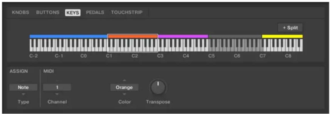 NATIVE INSTRUMENTS Komplete Kontrol S88 MK2 - Les Key Zones dans l'onglet KEYS - 1