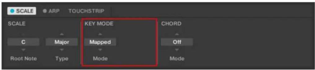 NATIVE INSTRUMENTS Komplete Kontrol S88 MK2 - Configurer le paramètre KEY MODE - 1
