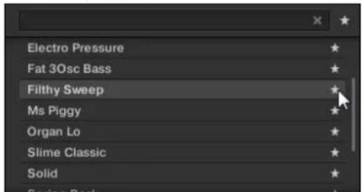 NATIVE INSTRUMENTS Komplete Kontrol S88 MK2 - Retirer un fichier de Preset des Favoris - 1
