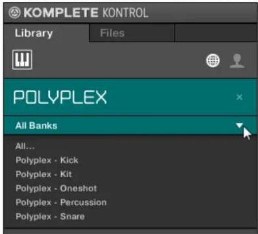 NATIVE INSTRUMENTS Komplete Kontrol S88 MK2 - Filtrer les fichiers de Presets des Produits par banques - 2