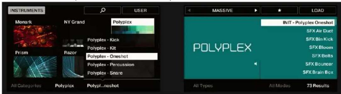 NATIVE INSTRUMENTS Komplete Kontrol S88 MK2 - Filtrer les fichiers de Presets par Banque depuis le clavier - 1