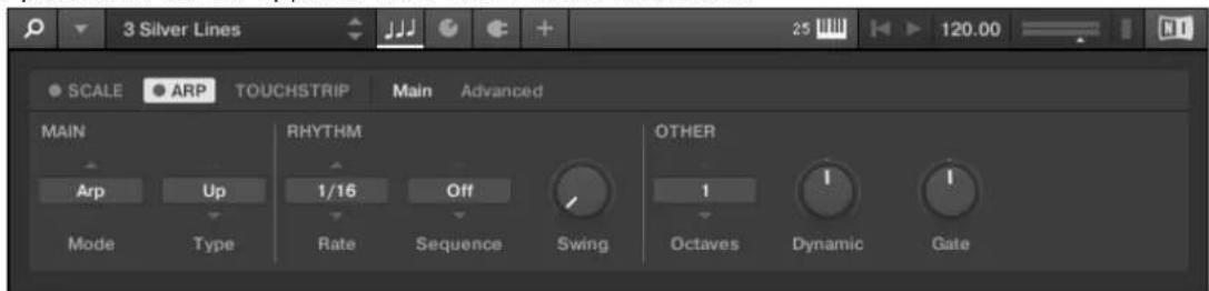 NATIVE INSTRUMENTS Komplete Kontrol S88 MK2 - Activer l'Arpeggiator dans le logiciel KOMPLETE KONTROL - 2