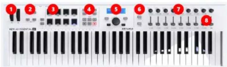 Arturia Keylab Essential 61 - Le panneau frontal - 1