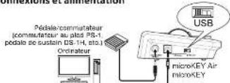 KORG MicroKey 2 Air 49 - Connexions et alimentation - 1