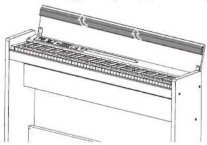 KORG LP380 - Closing the key cover - 1