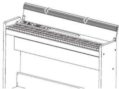 KORG LP380 - Ouverture du couvercle du clavier - 2