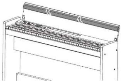 KORG LP380 - Schlieben des Tastaturdeckels - 1